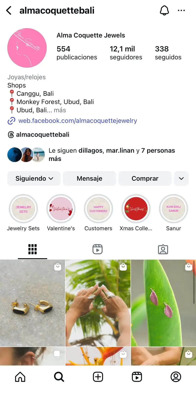 Perfil de Instagram optimizado para vender