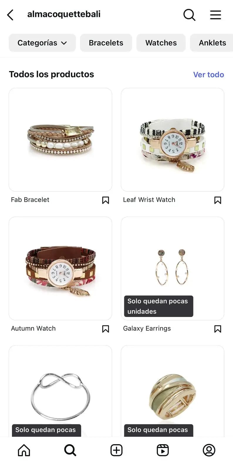Producto etiquetado en una publicación