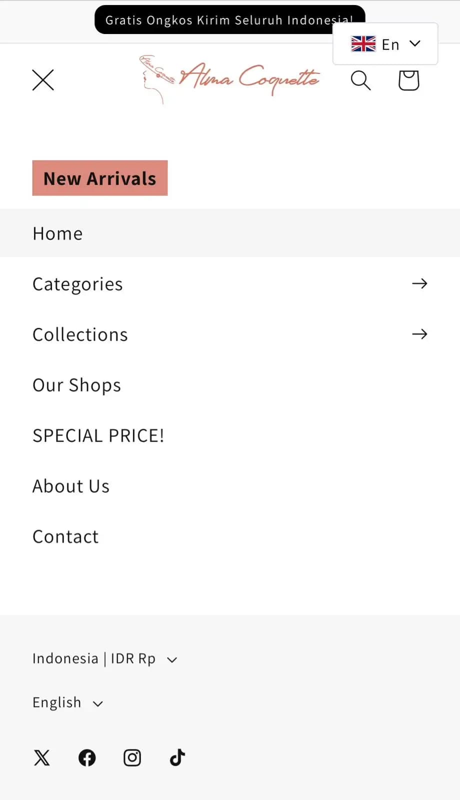 Tienda online adaptada al móvil